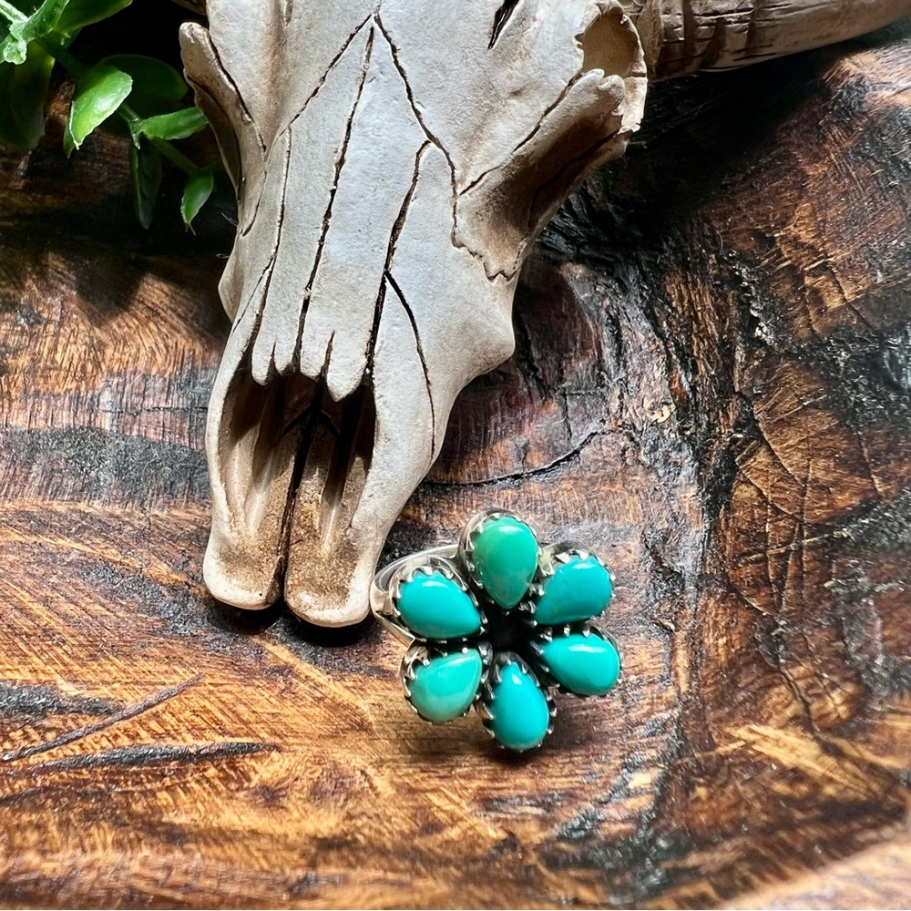 Turquoise Flower Ring